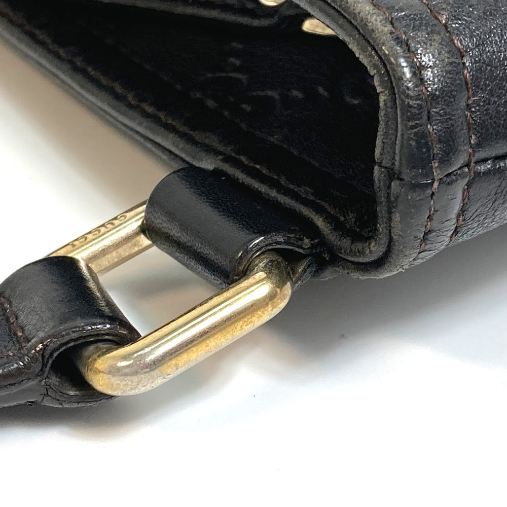 GUCCI Shoulder Bag 201538 leather Brown Guccisima Pochette Women Used