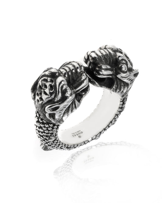 Gucci Tiger Head Cuff Ring in Sterling Silver