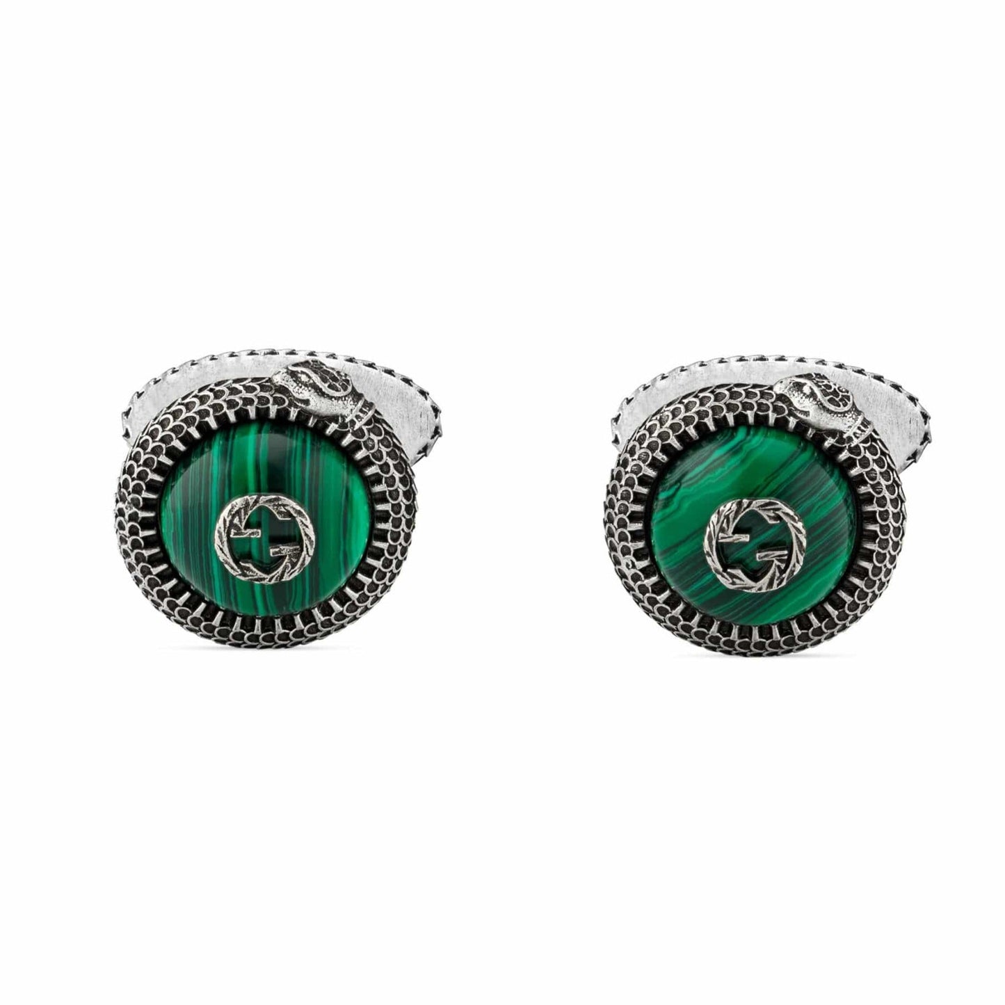 Gucci Garden GG Snake Cuff Links in Silver