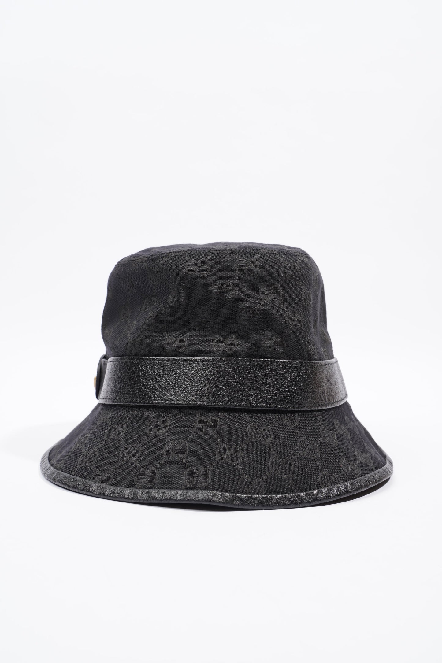 Gucci Monogram Bucket Hat Black Fabric M (58cm)