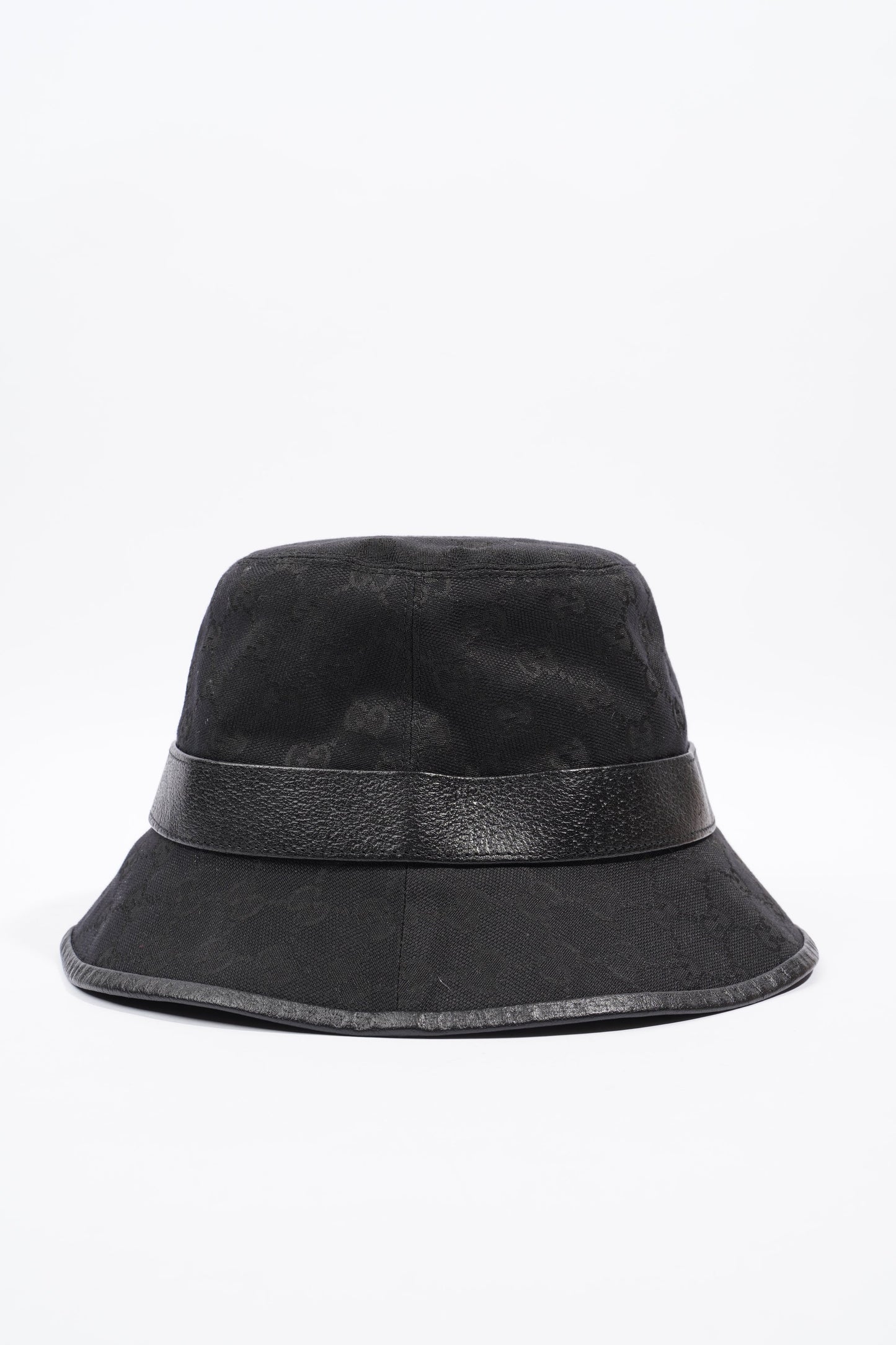 Gucci Monogram Bucket Hat Black Fabric M (58cm)
