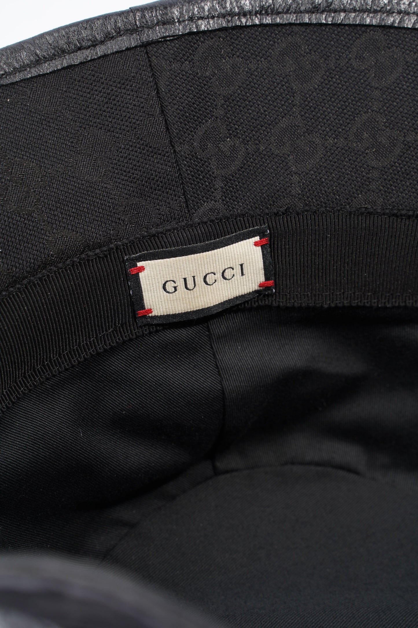 Gucci Monogram Bucket Hat Black Fabric M (58cm)