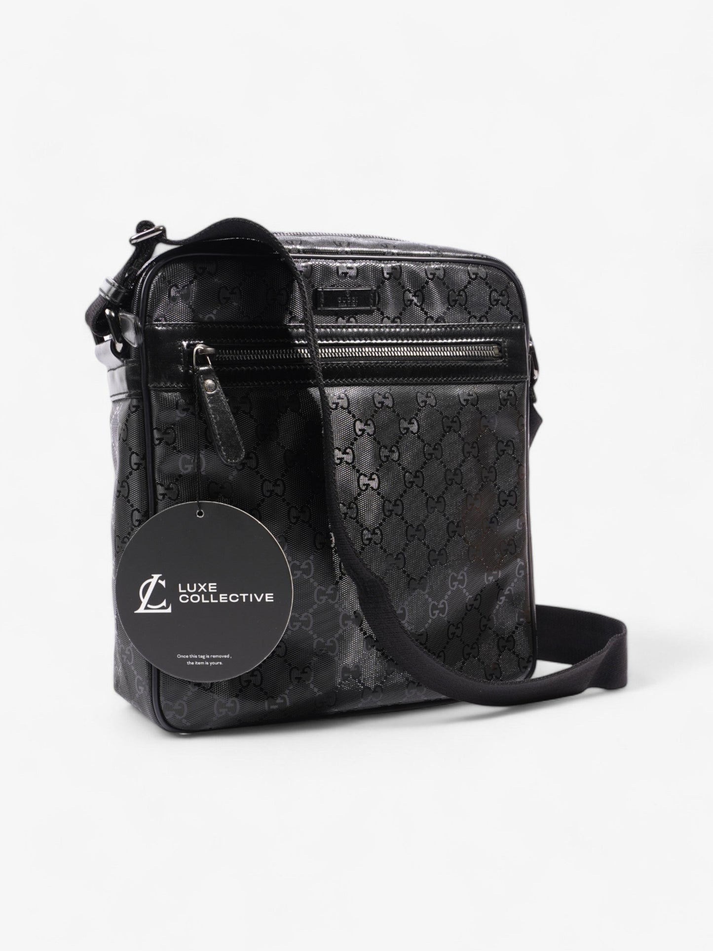 Gucci GG Imprime Messenger Black Coated Canvas