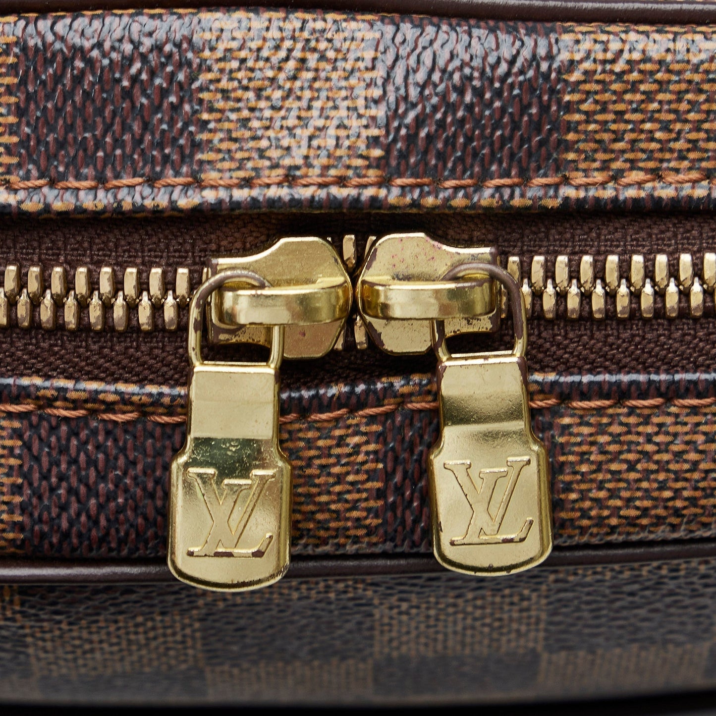 LOUIS VUITTON Damier Ebene Ipanema GM Shoulder Bag