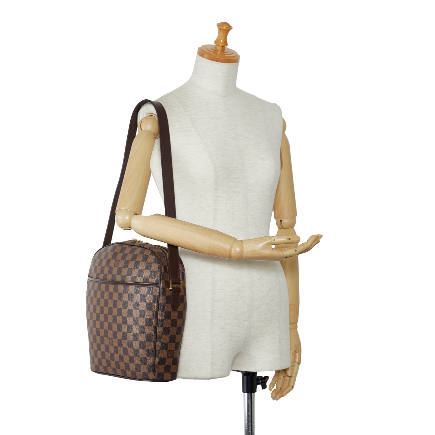 LOUIS VUITTON Damier Ebene Ipanema GM Shoulder Bag