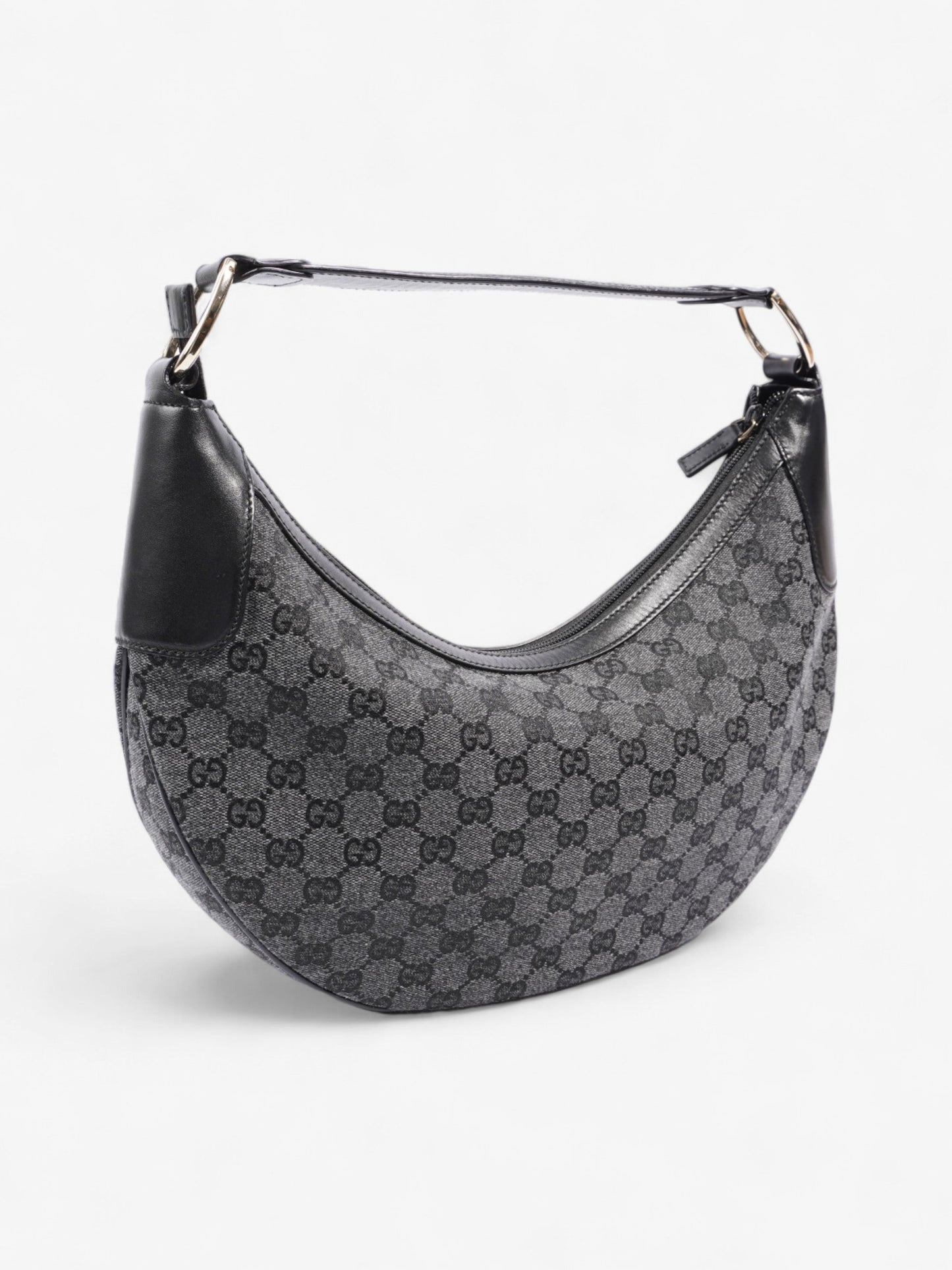 Gucci Half Moon Hobo Black Denim GG Supreme Denim