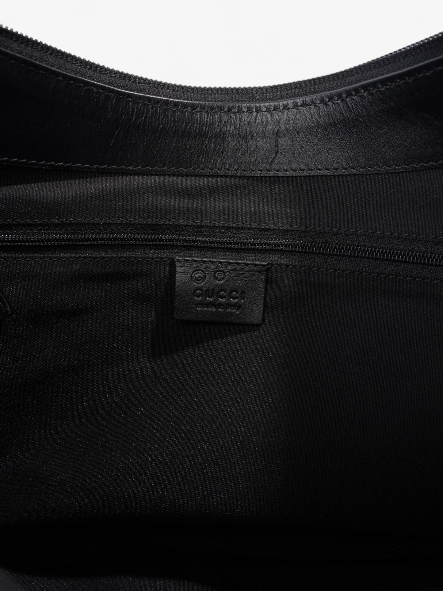 Gucci Half Moon Hobo Black Denim GG Supreme Denim