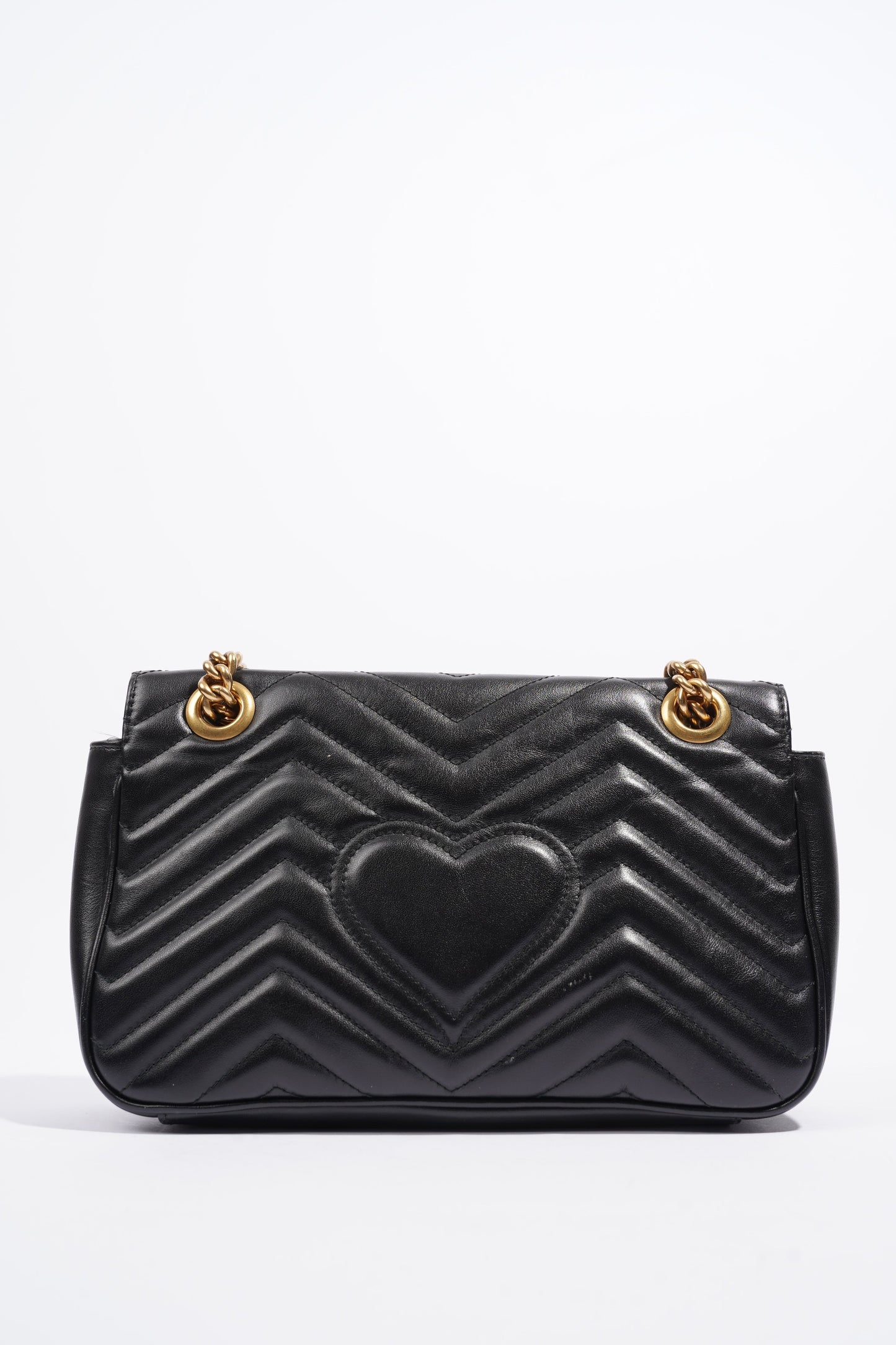 Gucci Marmont Flap Black Matelasse Leather Small