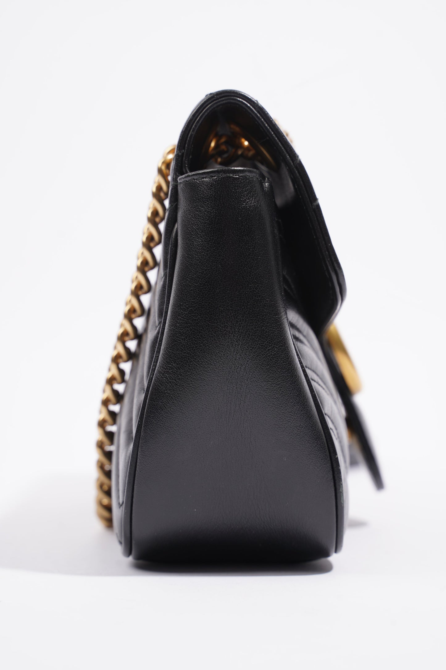 Gucci Marmont Flap Black Matelasse Leather Small