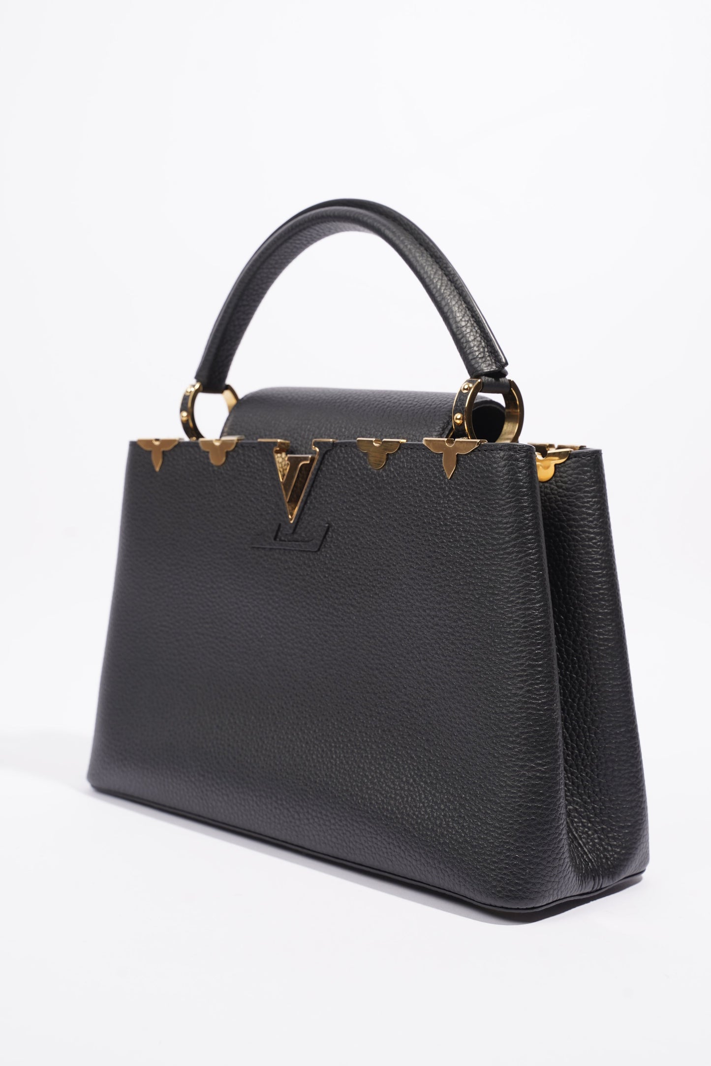 Louis Vuitton Capucines MM Black Taurillon Leather