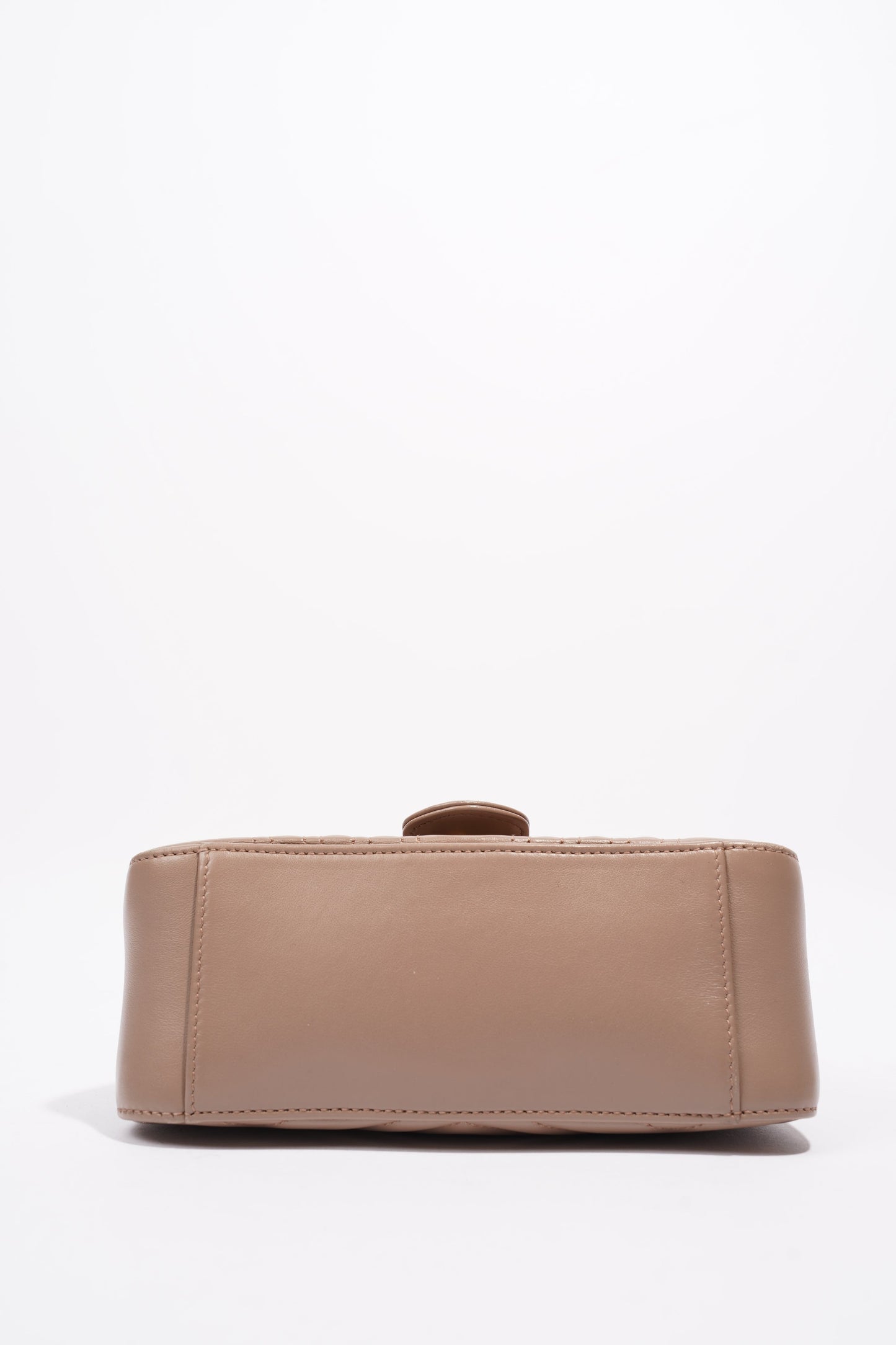 Gucci GG Marmont Top Handle Flap Bag Mauve Leather Mini