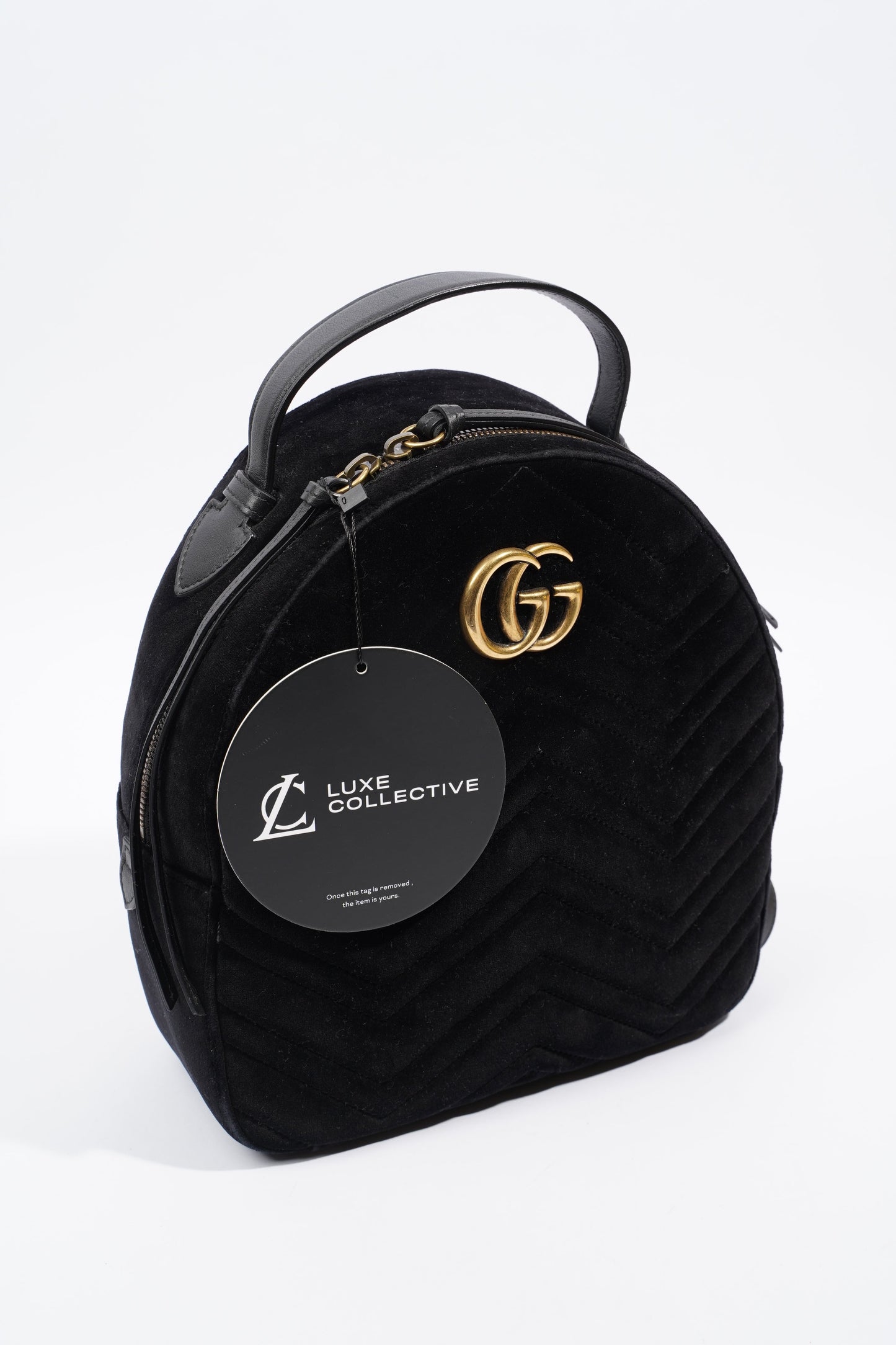 Gucci GG Marmont Matelasse Backpack Black Velvet