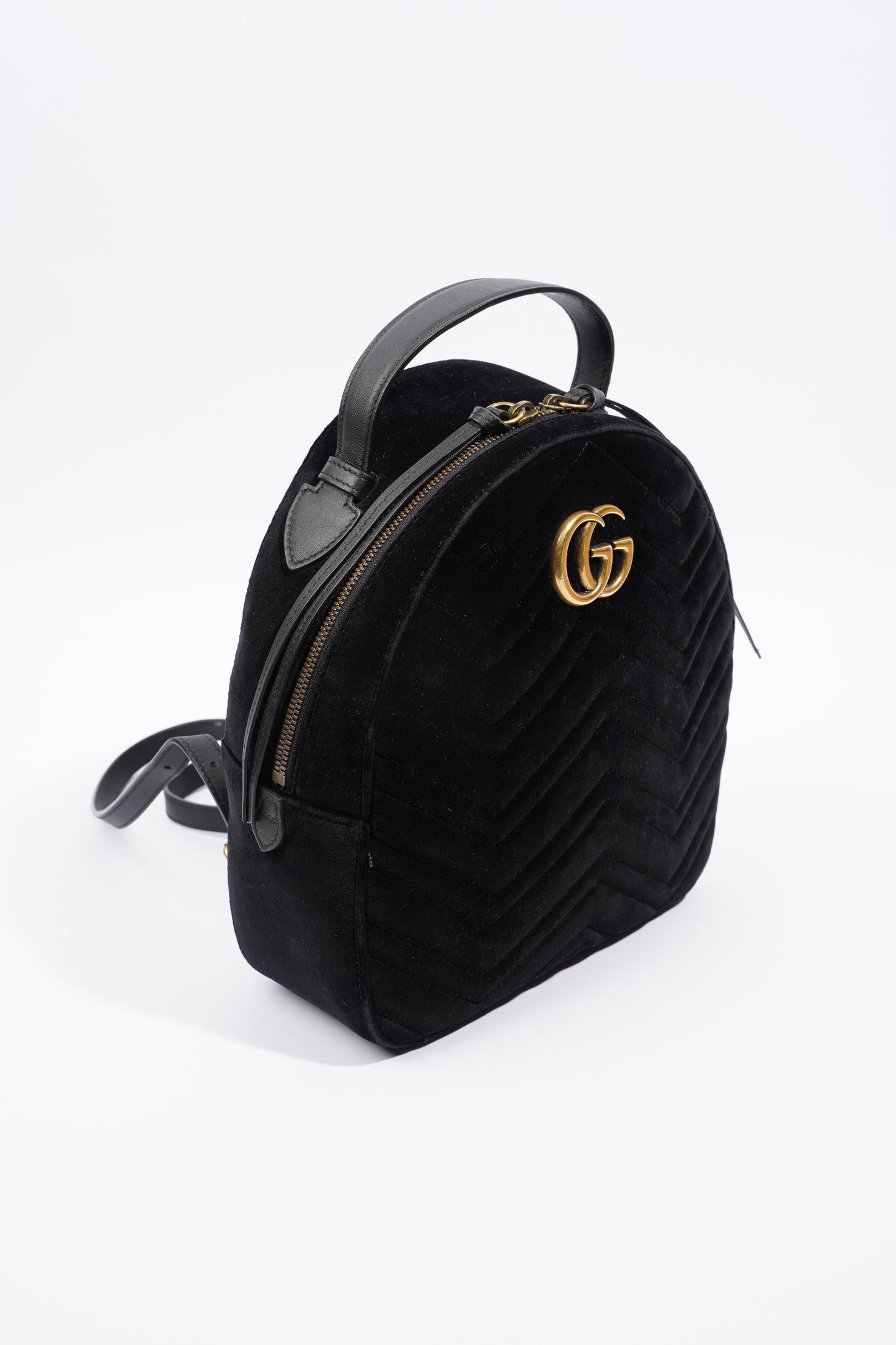Gucci GG Marmont Matelasse Backpack Black Velvet