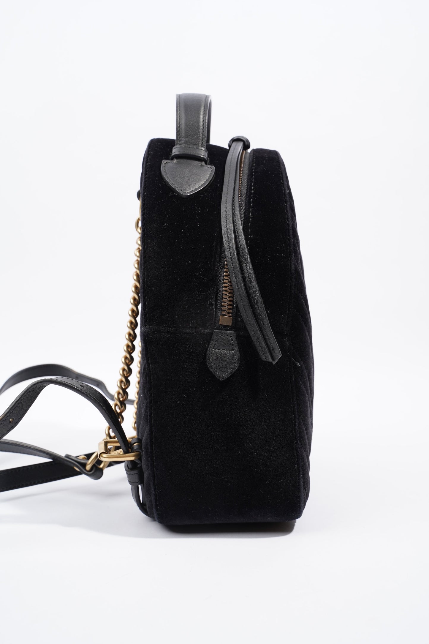 Gucci GG Marmont Matelasse Backpack Black Velvet