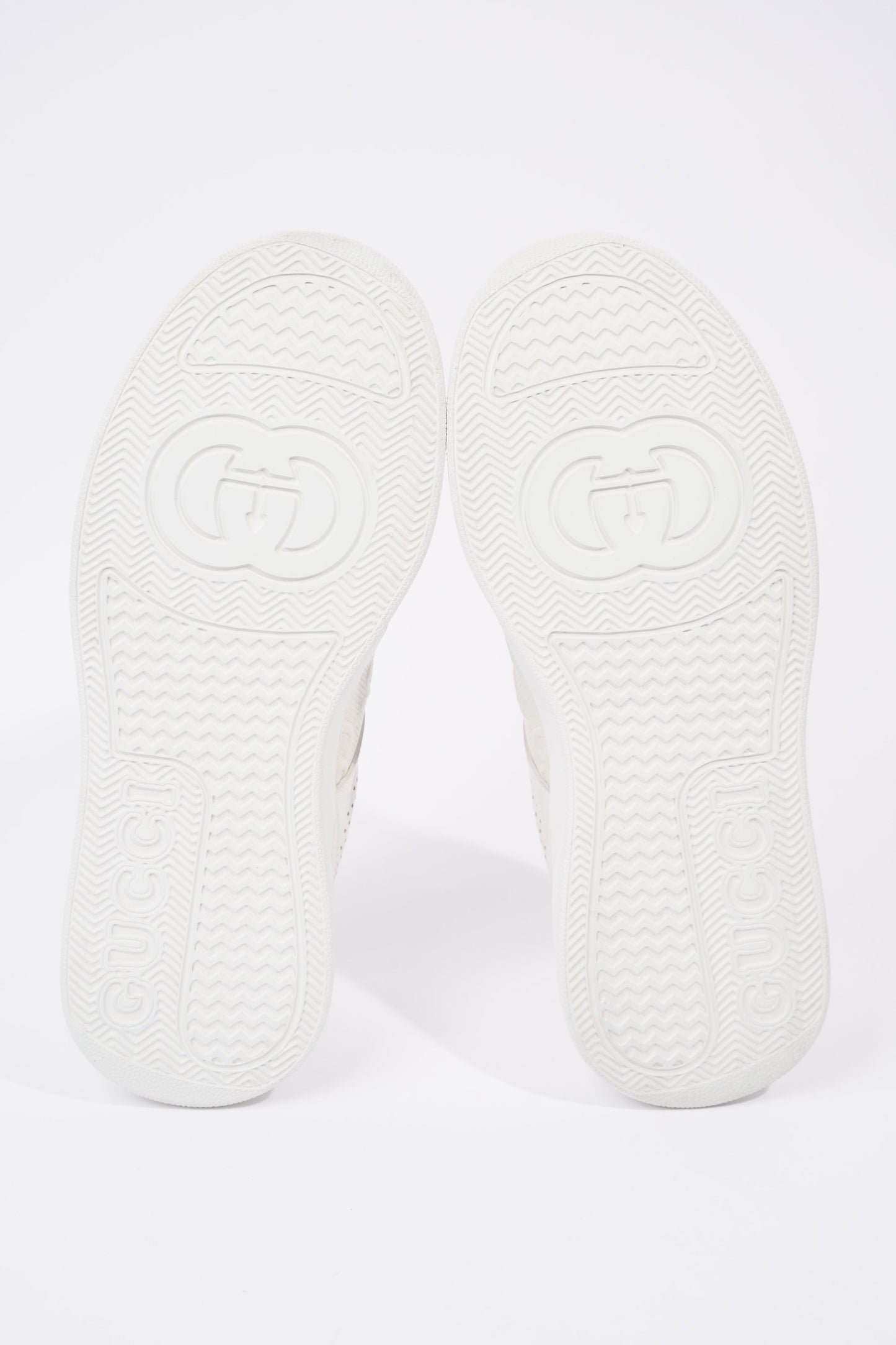 Gucci GG Embossed White Leather EU 38 UK 5