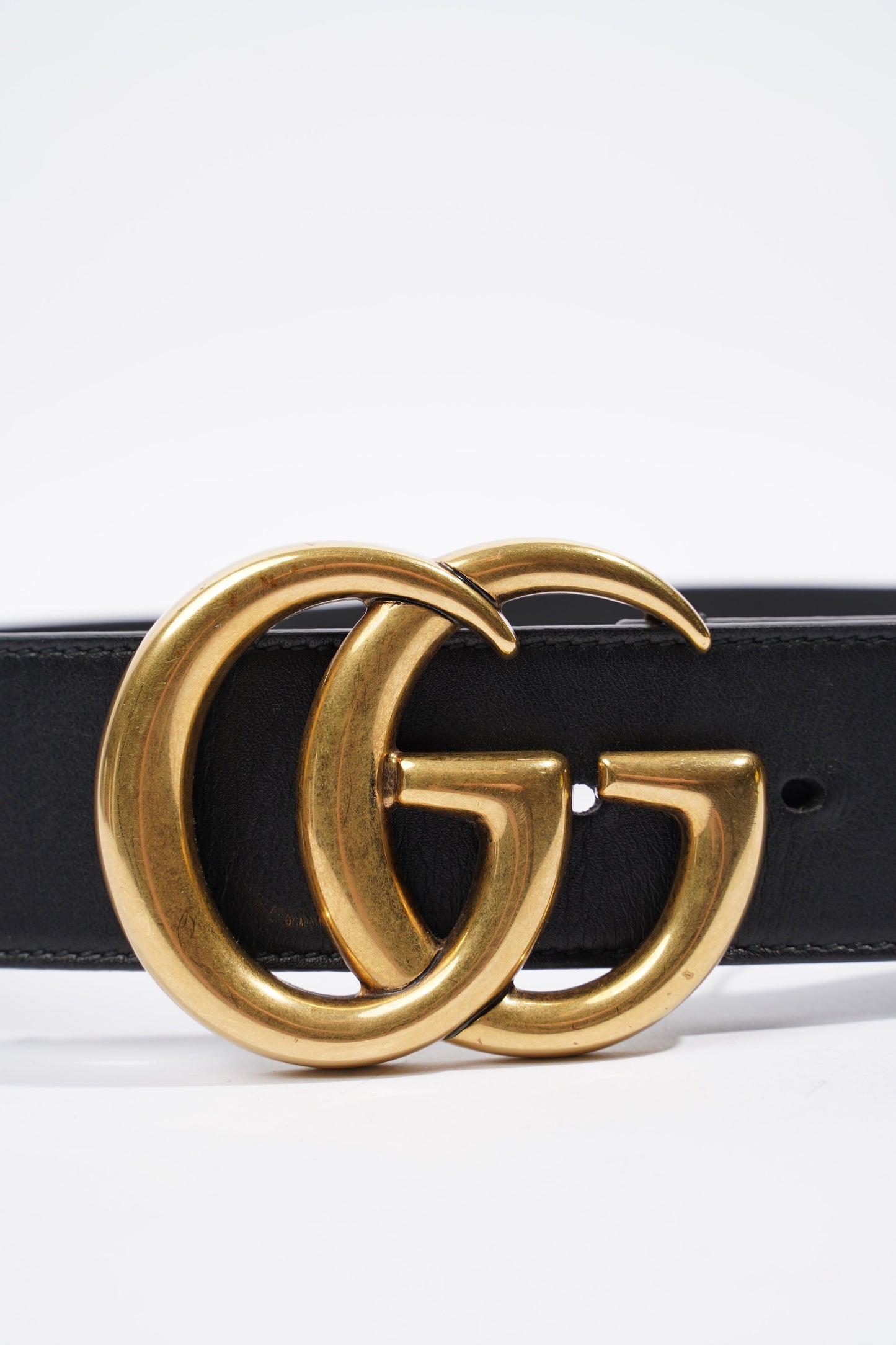 Gucci GG Marmont Belt Black Calfskin Leather 75cm 30"