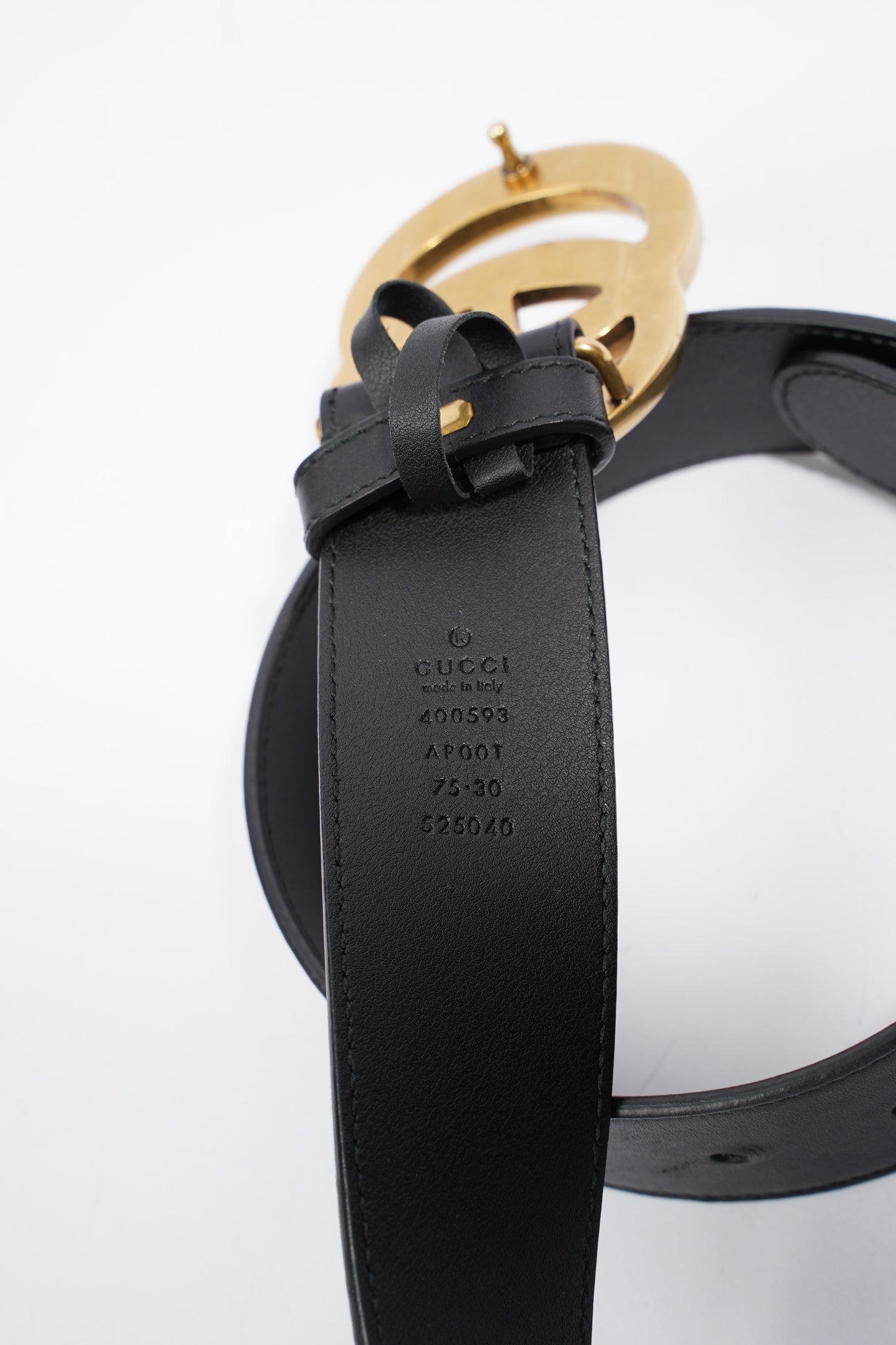 Gucci GG Marmont Belt Black Calfskin Leather 75cm 30"