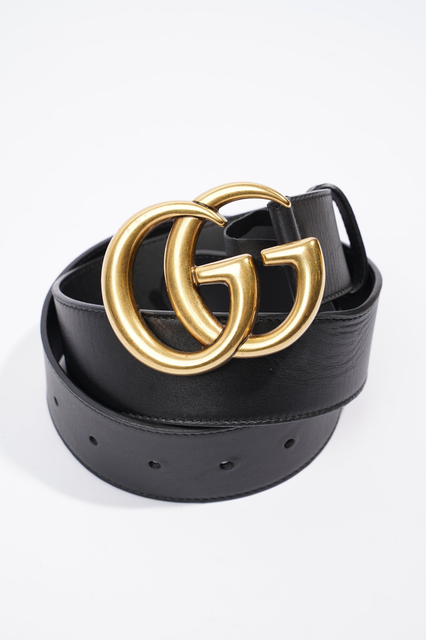 Gucci GG Marmont Belt Black Calfskin Leather 75cm 30"
