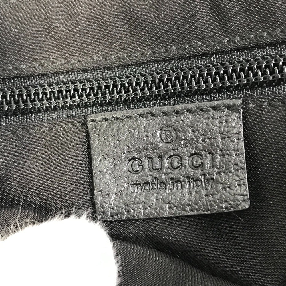 GUCCI Waist bag 146304 GG canvas / leather black GG Belt bag mens Used