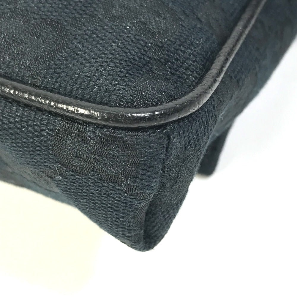 GUCCI Waist bag 146304 GG canvas / leather black GG Belt bag mens Used