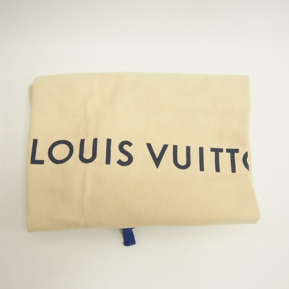 LOUIS VUITTON Boston Duffel bag M43855 leather blue monogram pacific Keepall  bandouliere45