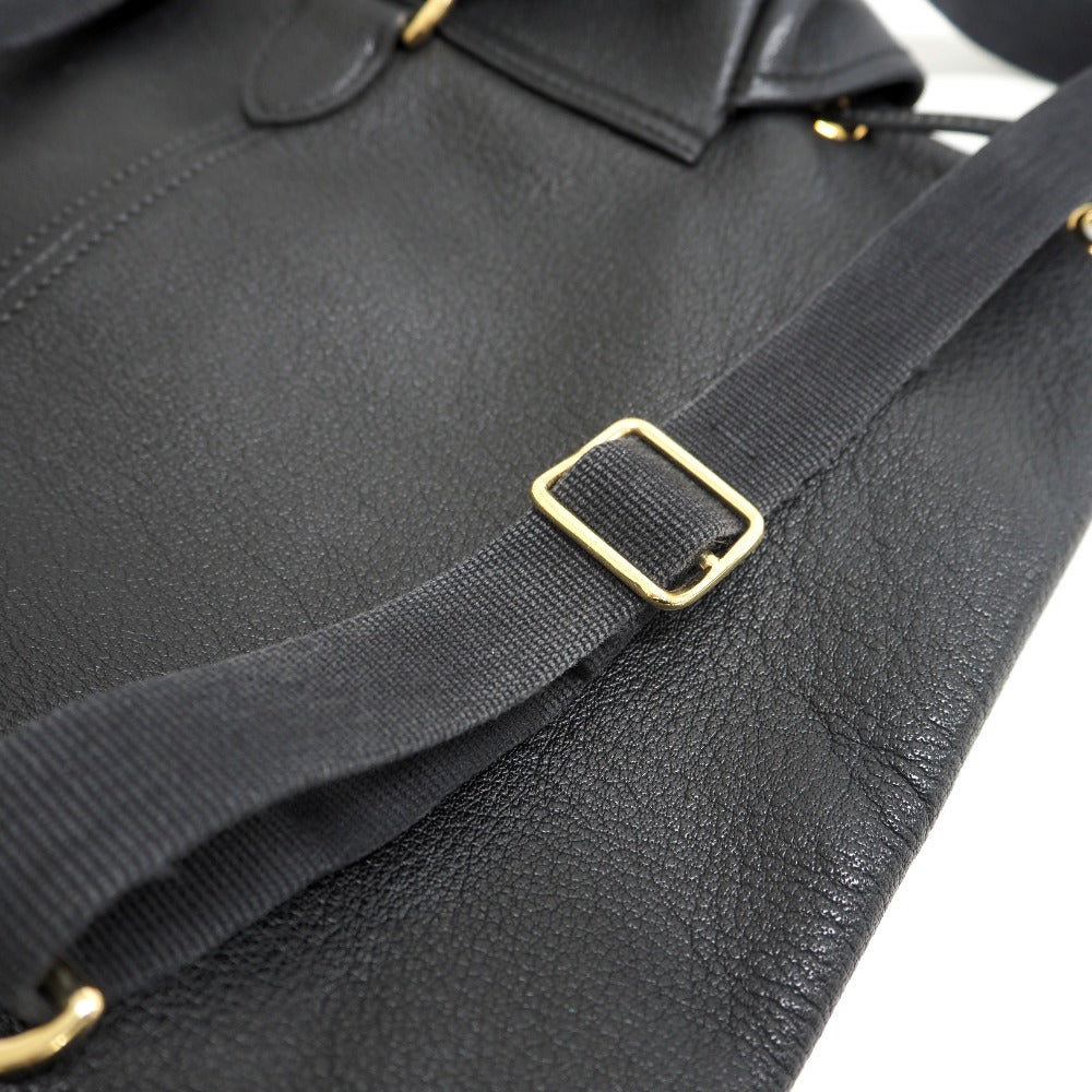 HERMES Backpack Buffl black Sac A Dos Baden mens Used