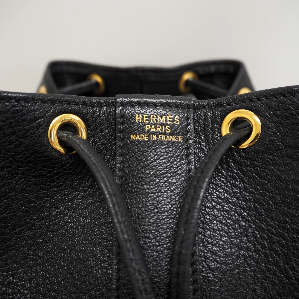 HERMES Backpack Buffl black Sac A Dos Baden mens Used