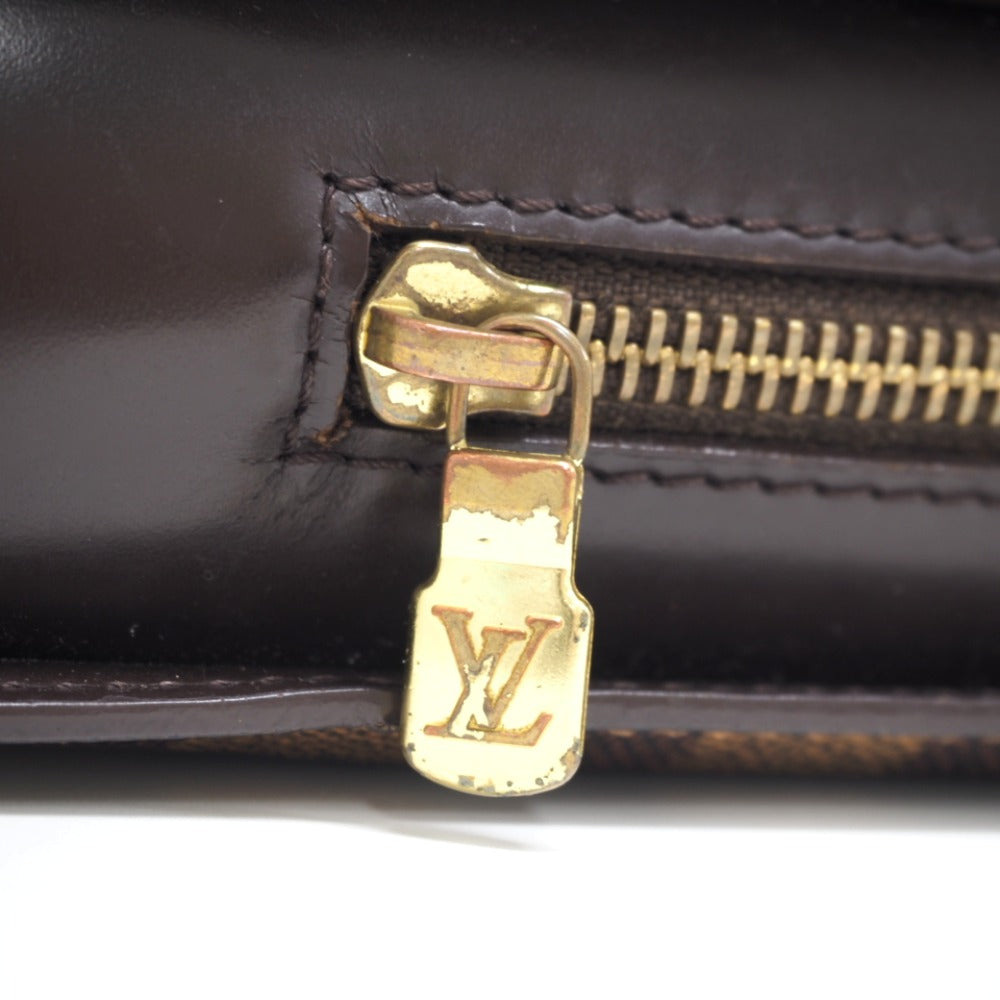 LOUIS VUITTON business bag N51993 leather Brown Clutch bag Damier Saint Louis mens Used