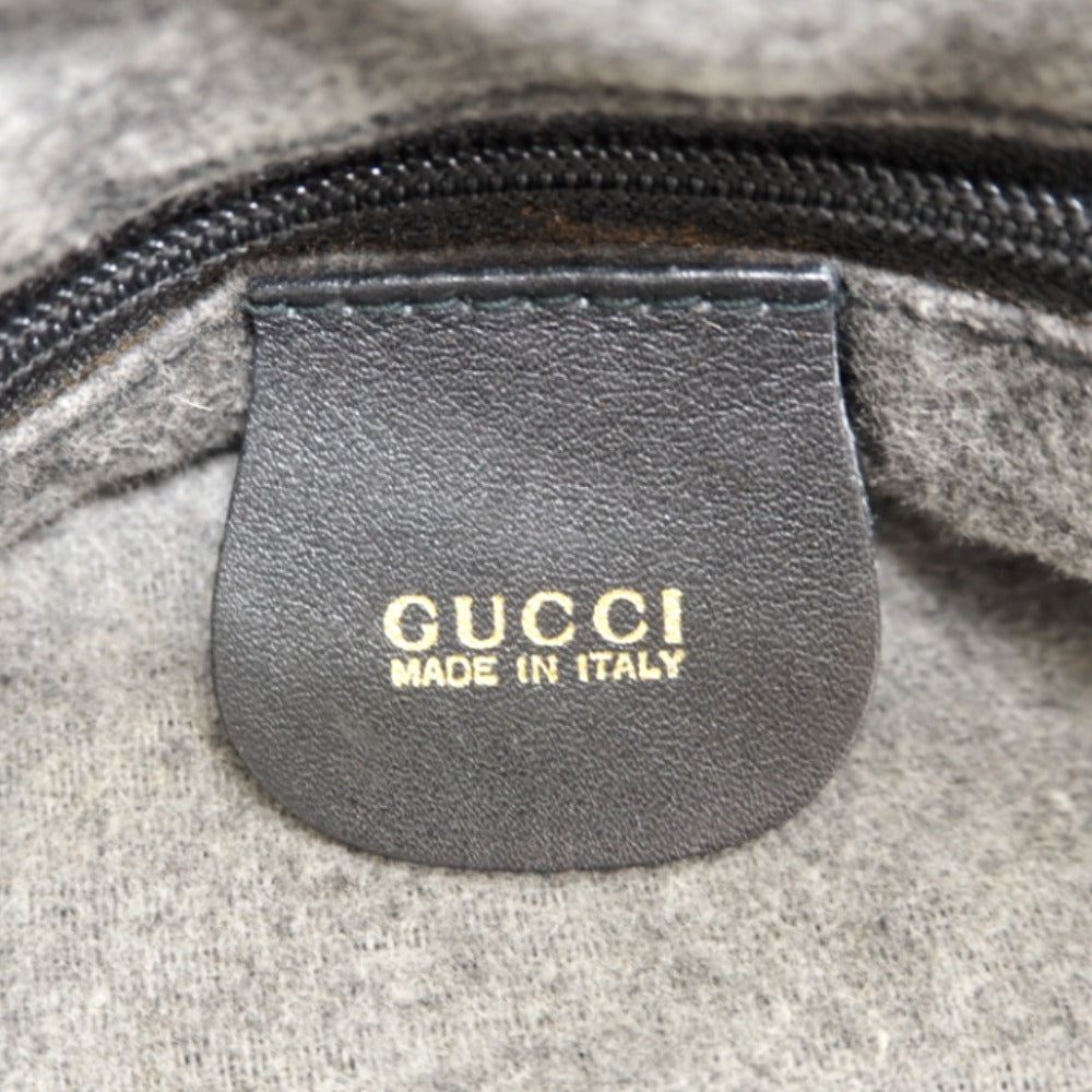 GUCCI Shoulder Bag 001 2852 1577 0 Leather, Bamboo black One Shoulder Bag Bamboo Women Used