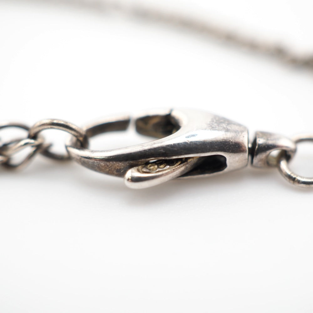 GUCCI Necklace Silver925 Silver Fake pearl Clover Women Used