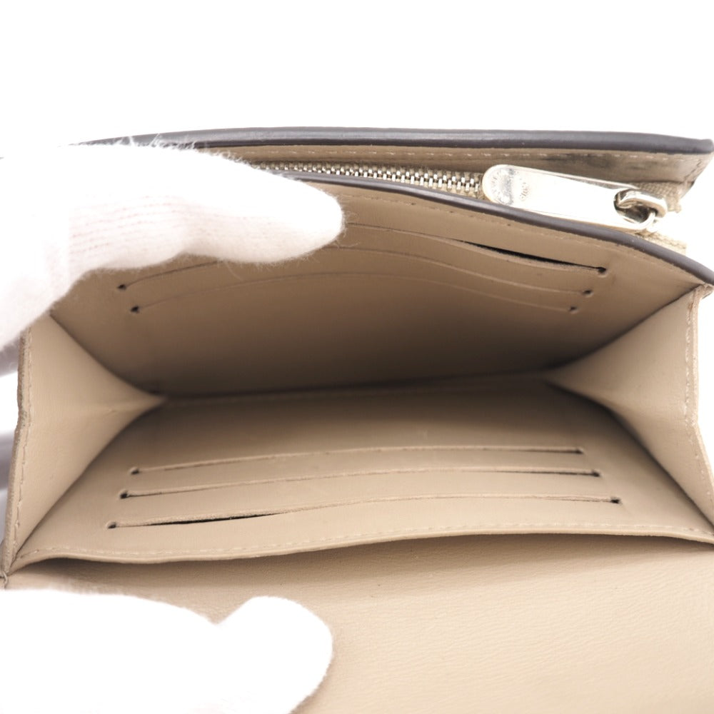 LOUIS VUITTON Bifold Wallet M62542 leather beige Mahina Portefeuille Iris Compact