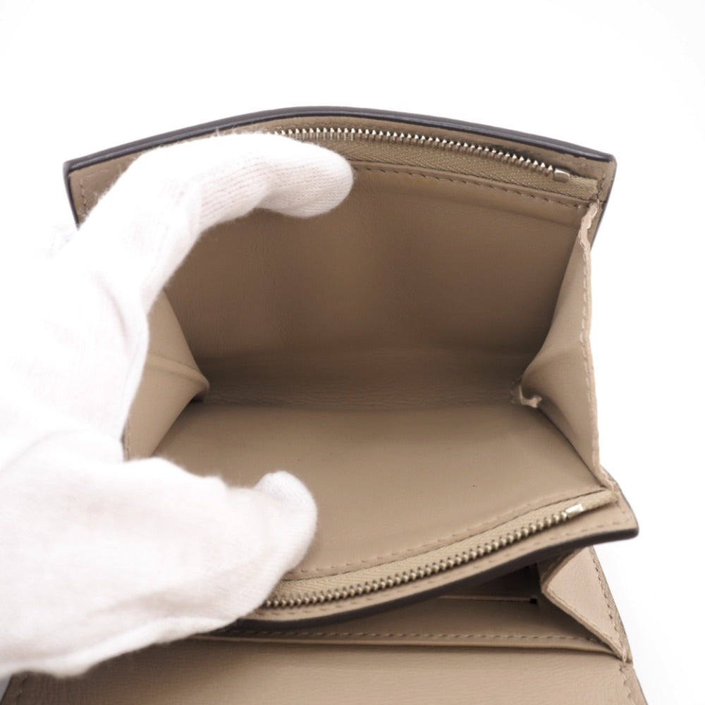 LOUIS VUITTON Bifold Wallet M62542 leather beige Mahina Portefeuille Iris Compact