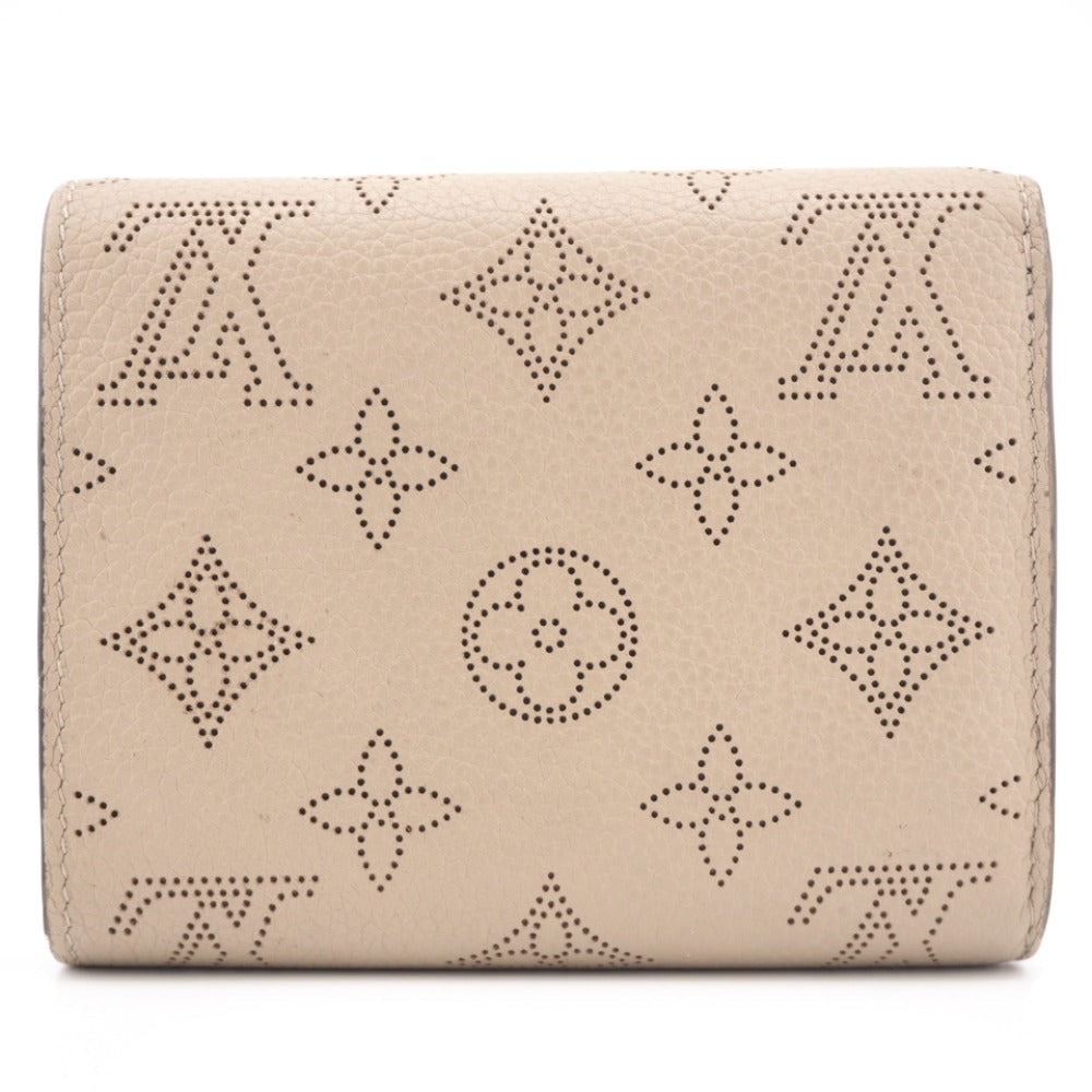 LOUIS VUITTON Bifold Wallet M62542 leather beige Mahina Portefeuille Iris Compact