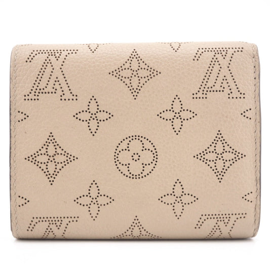 LOUIS VUITTON Bifold Wallet M62542 leather beige Mahina Portefeuille Iris Compact