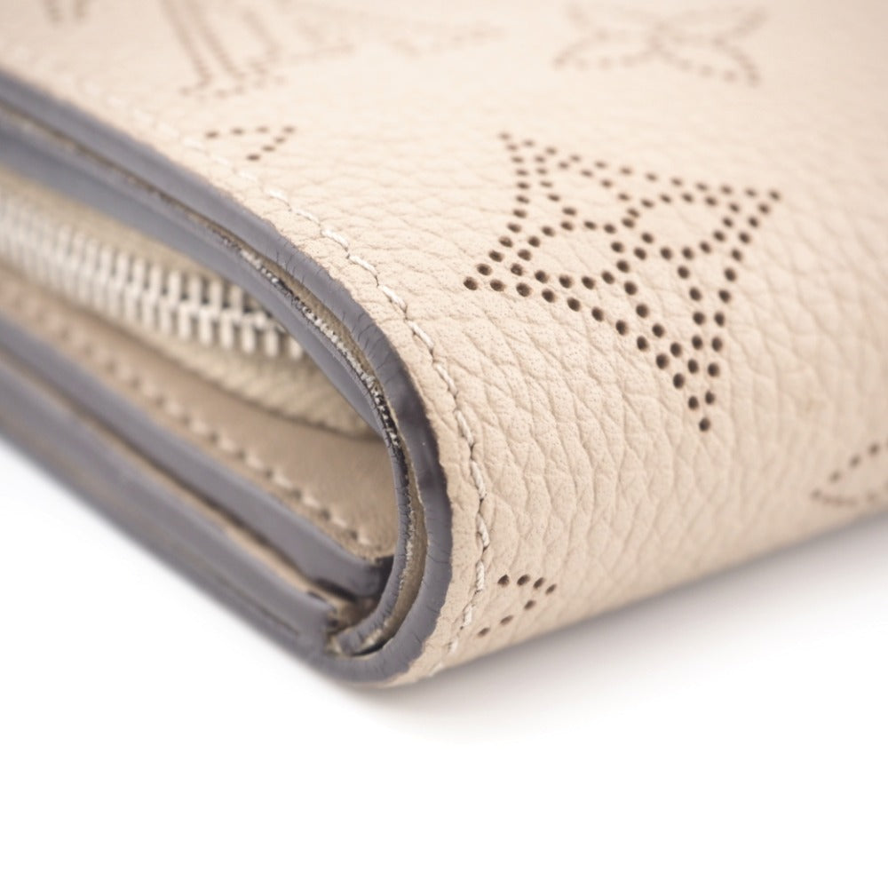 LOUIS VUITTON Bifold Wallet M62542 leather beige Mahina Portefeuille Iris Compact