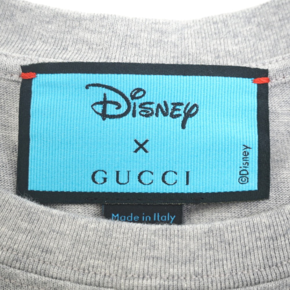 GUCCI Short sleeve T-shirt 548334 cotton gray Donald duck unisex(Unisex) XXS Used