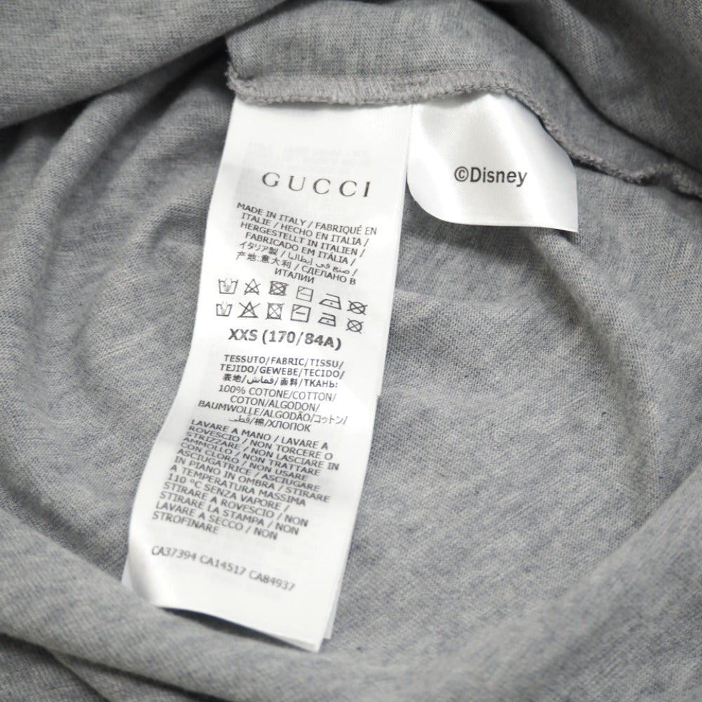 GUCCI Short sleeve T-shirt 548334 cotton gray Donald duck unisex(Unisex) XXS Used