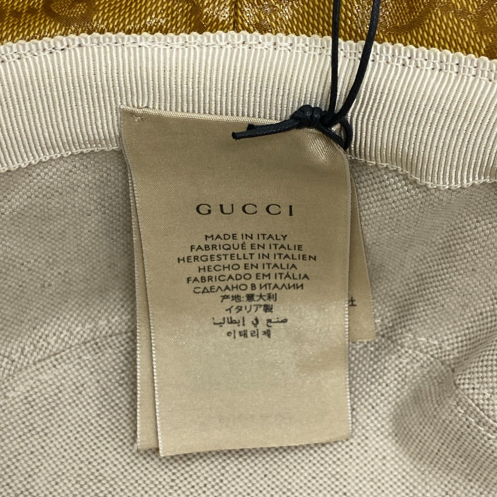 GUCCI hat 696484 Cotton, Nylon Brown Adidas Bucket Hat GG crystal S 57 mens S Used
