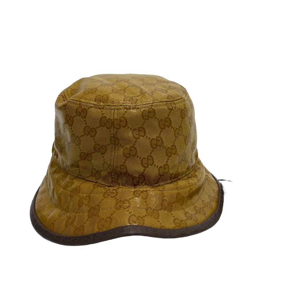 GUCCI hat 696484 Cotton, Nylon Brown Adidas Bucket Hat GG crystal S 57 mens S Used