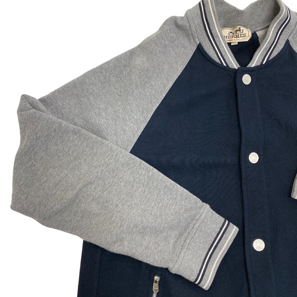 HERMES Blouson cotton gray Serie mens M Used