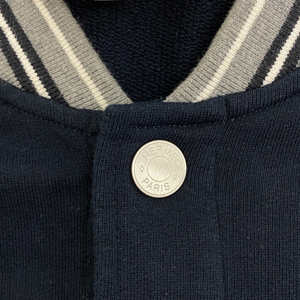 HERMES Blouson cotton gray Serie mens M Used