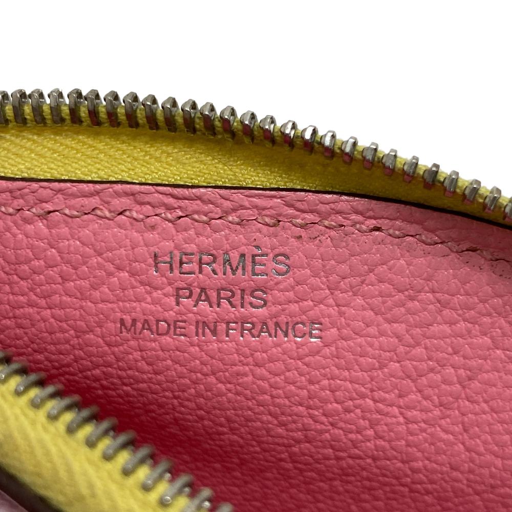 HERMES Coin case leather pink Paddock Chevrumizor Women Used