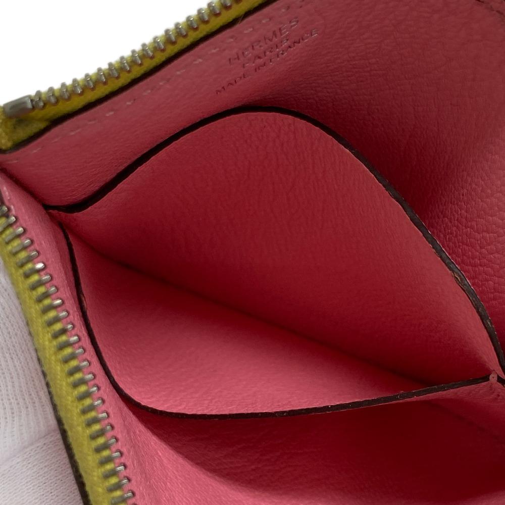 HERMES Coin case leather pink Paddock Chevrumizor Women Used