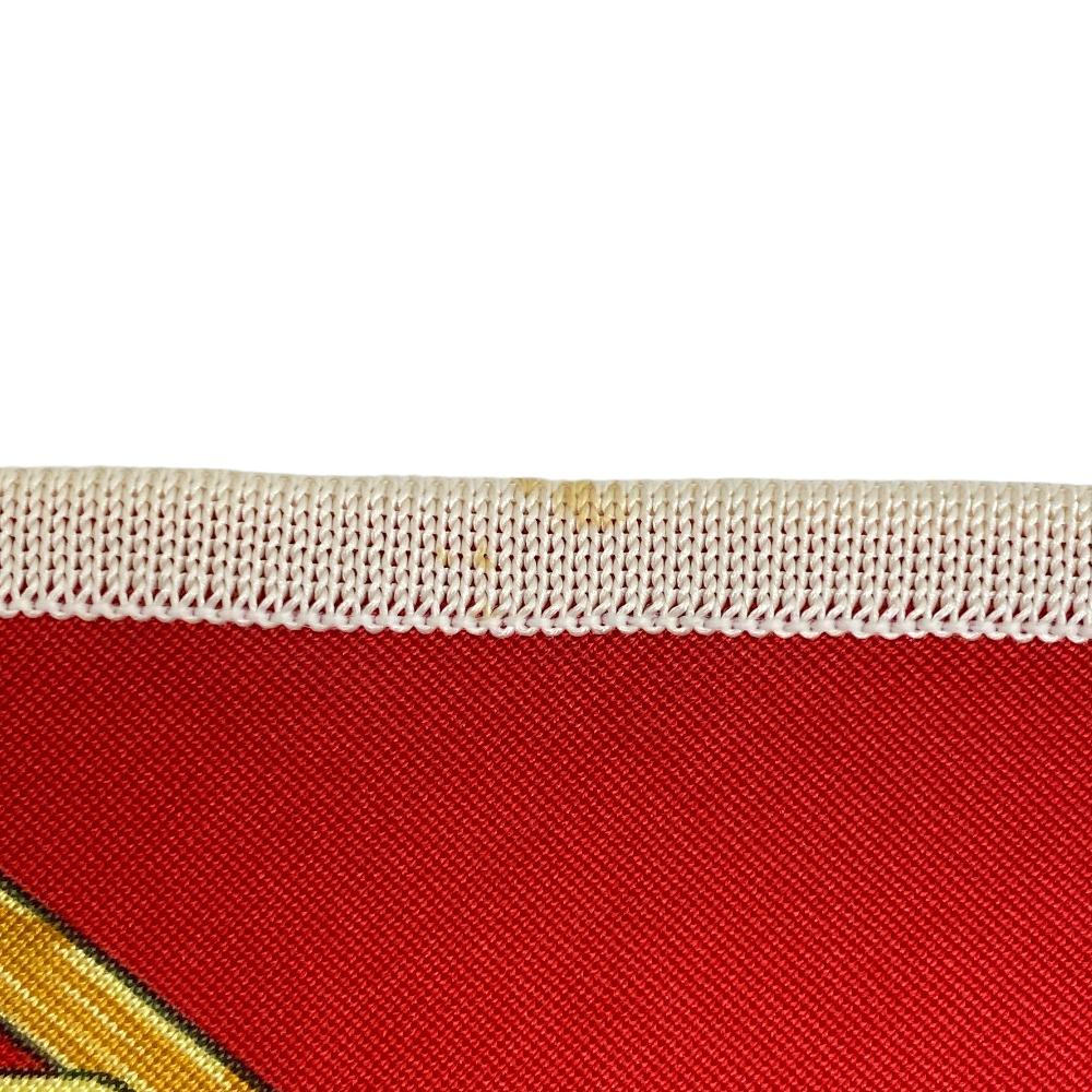 HERMES scarf silk Red Triangle Jean Women Used