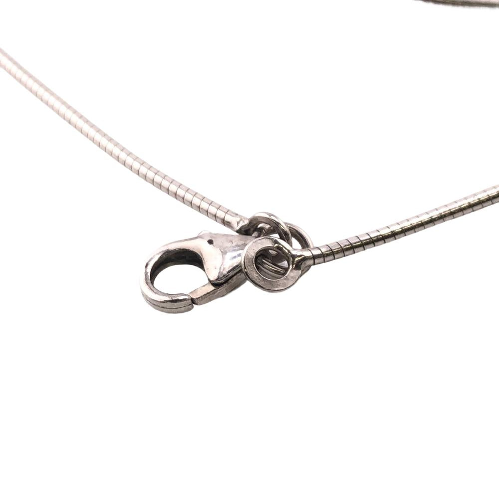 HERMES Necklace lacquer Silver Pop Ash H Women Used
