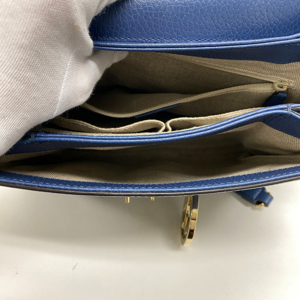 GUCCI Shoulder Bag 510302 leather blue