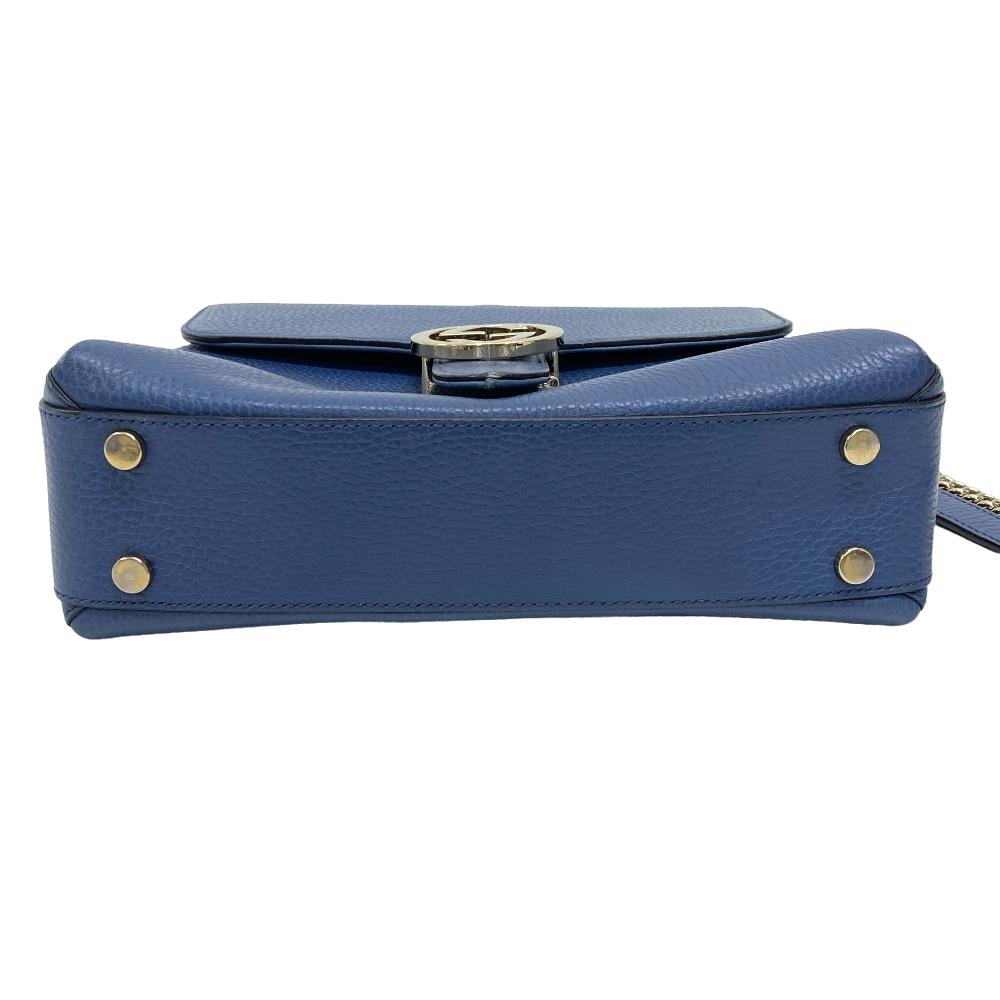 GUCCI Shoulder Bag 510302 leather blue