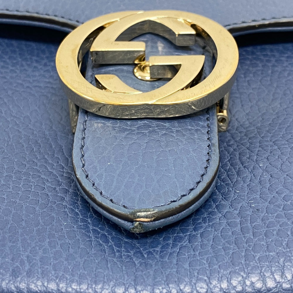 GUCCI Shoulder Bag 510302 leather blue