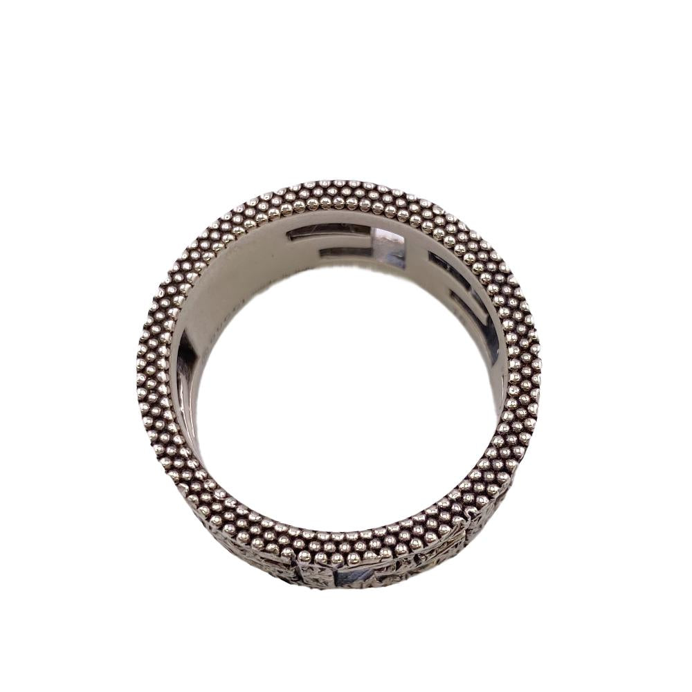 GUCCI Ring Silver925 Silver Square G Arabesque
