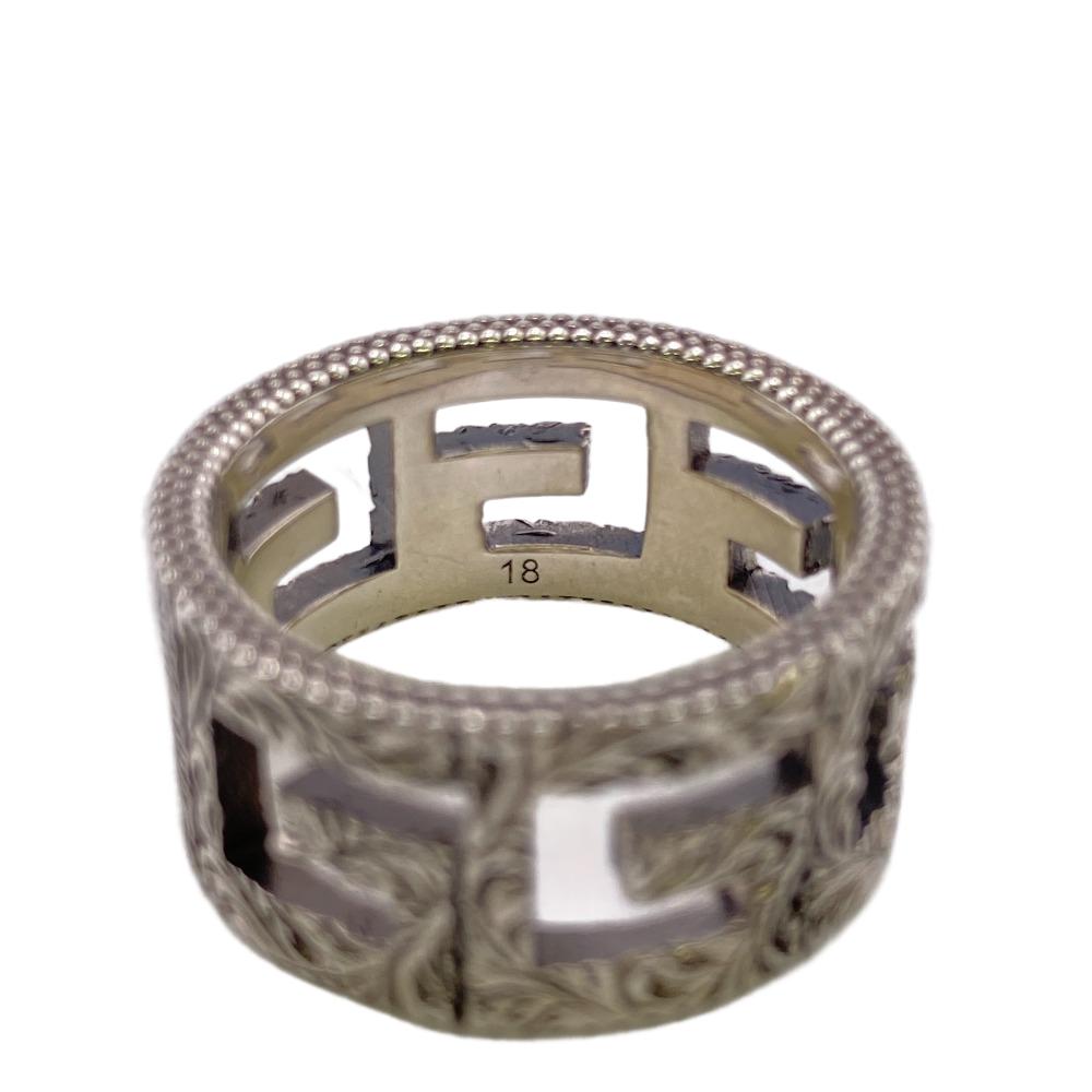GUCCI Ring Silver925 Silver Square G Arabesque